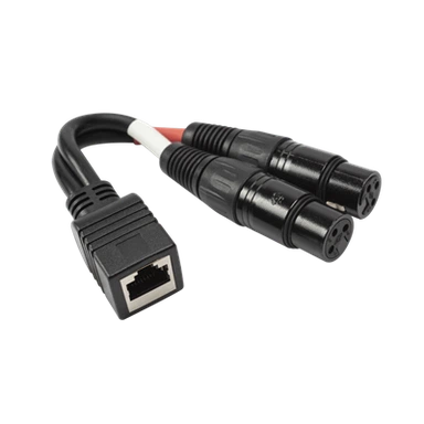 RJ45 Dişi - Çift XLR Dişi Kablo
