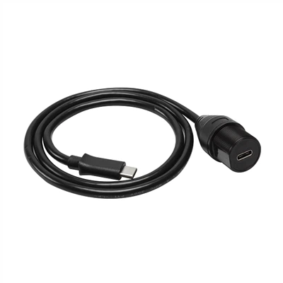 Su geçirmez USB C Araba Dash Gömme Panel Montajlı Uzatma Kablosu