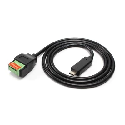Tip C Erkek 5pin Terminal Blok Kablo Basmalı Düğmeli