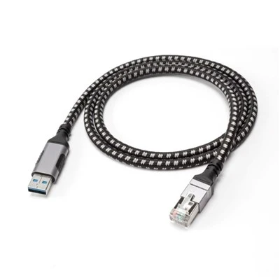 USB3.0 A'dan RJ45'e Örgülü Ethernet Kablosu
